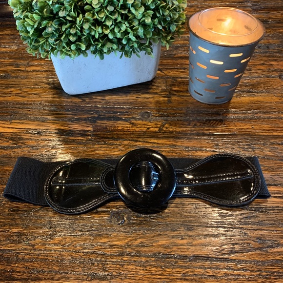 Set of two black elastic belts Stretchy - Picture 5 of 8